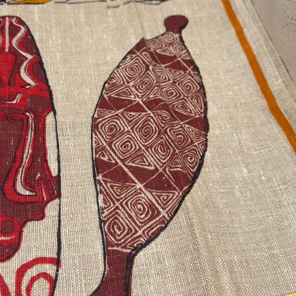 Heil Aboriginal Art Australia 100% Pure Linen Kitchen Tea Towel Flax 18x30 - Picture 15 of 16